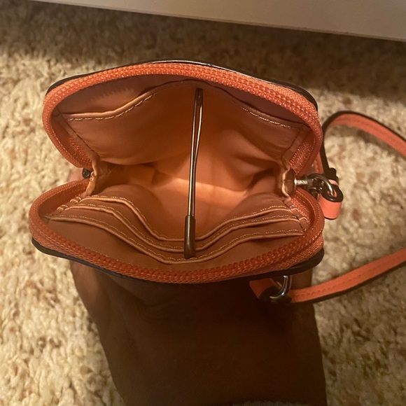 COACH. Card Wristlet. Mostly Pink & White with Silver Hardware. - Picture 3 of 9